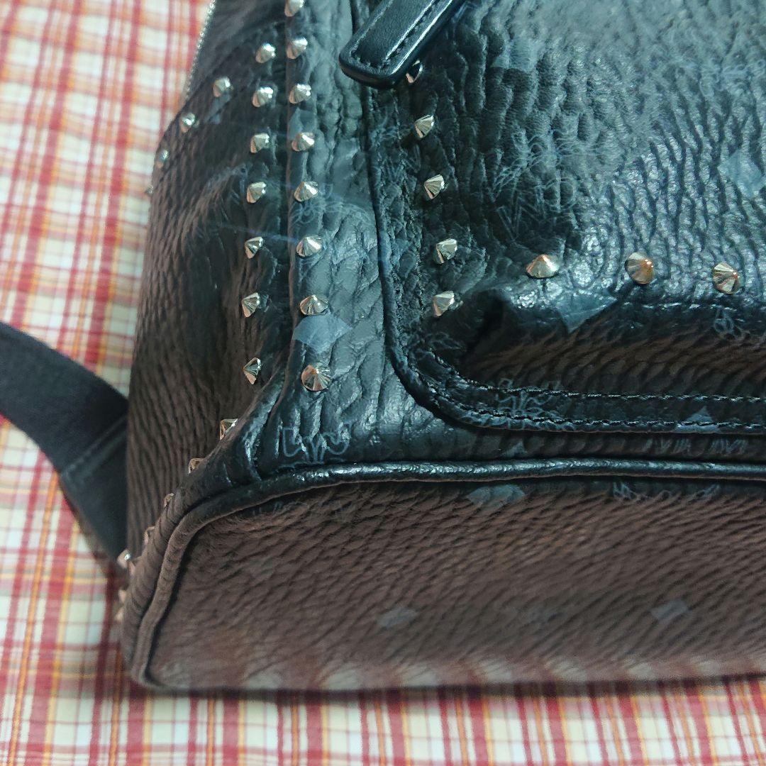 さ*ん様 【正規品】MCM スタッズ付き ブラックリュック バックパック