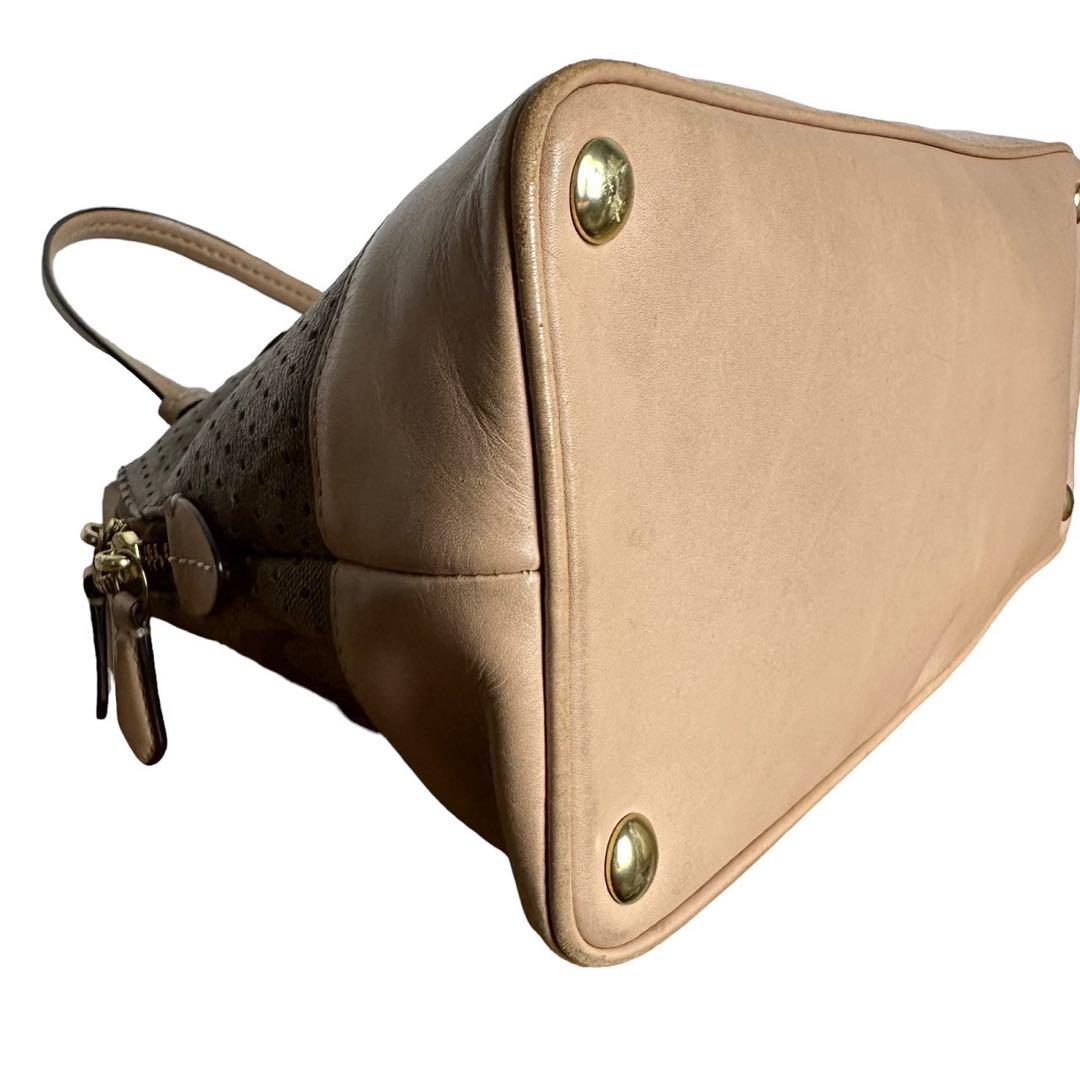 COACH 1698 ハンドバック 手提げ シグネチャー Pvc レザー
