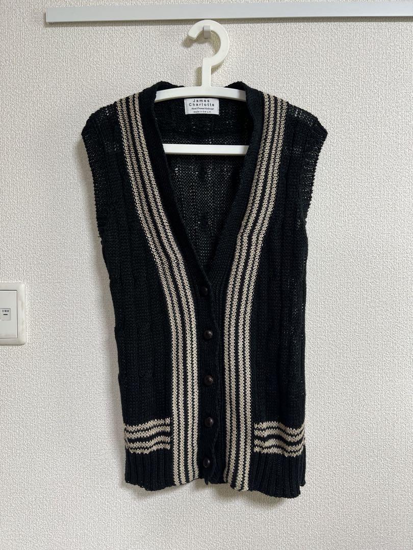 luxe購入 James Charlotte ブラックニットベスト - メルカリ