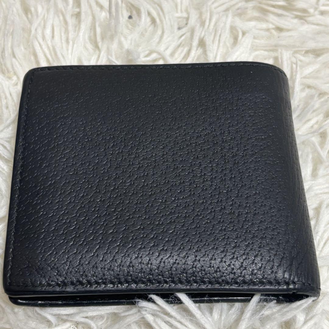グッチ GUCCI ビー Bee 二つ折り 財布 黒レザー