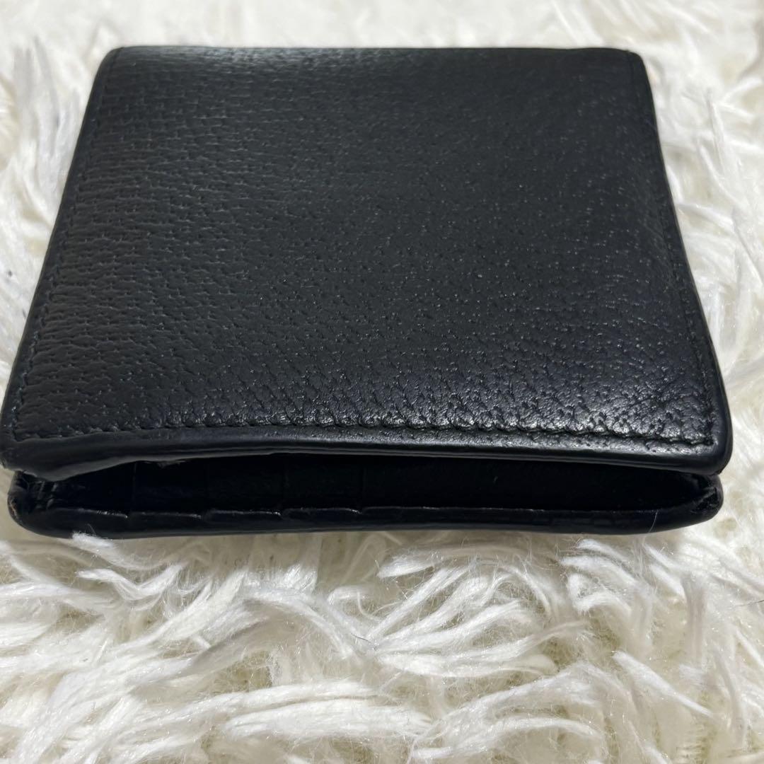 グッチ GUCCI ビー Bee 二つ折り 財布 黒レザー