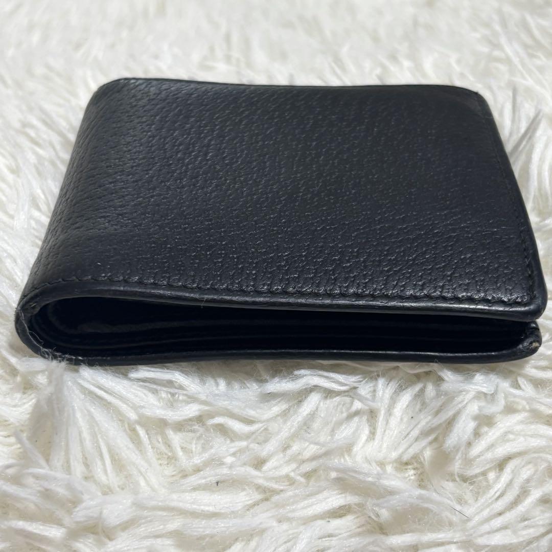グッチ GUCCI ビー Bee 二つ折り 財布 黒レザー