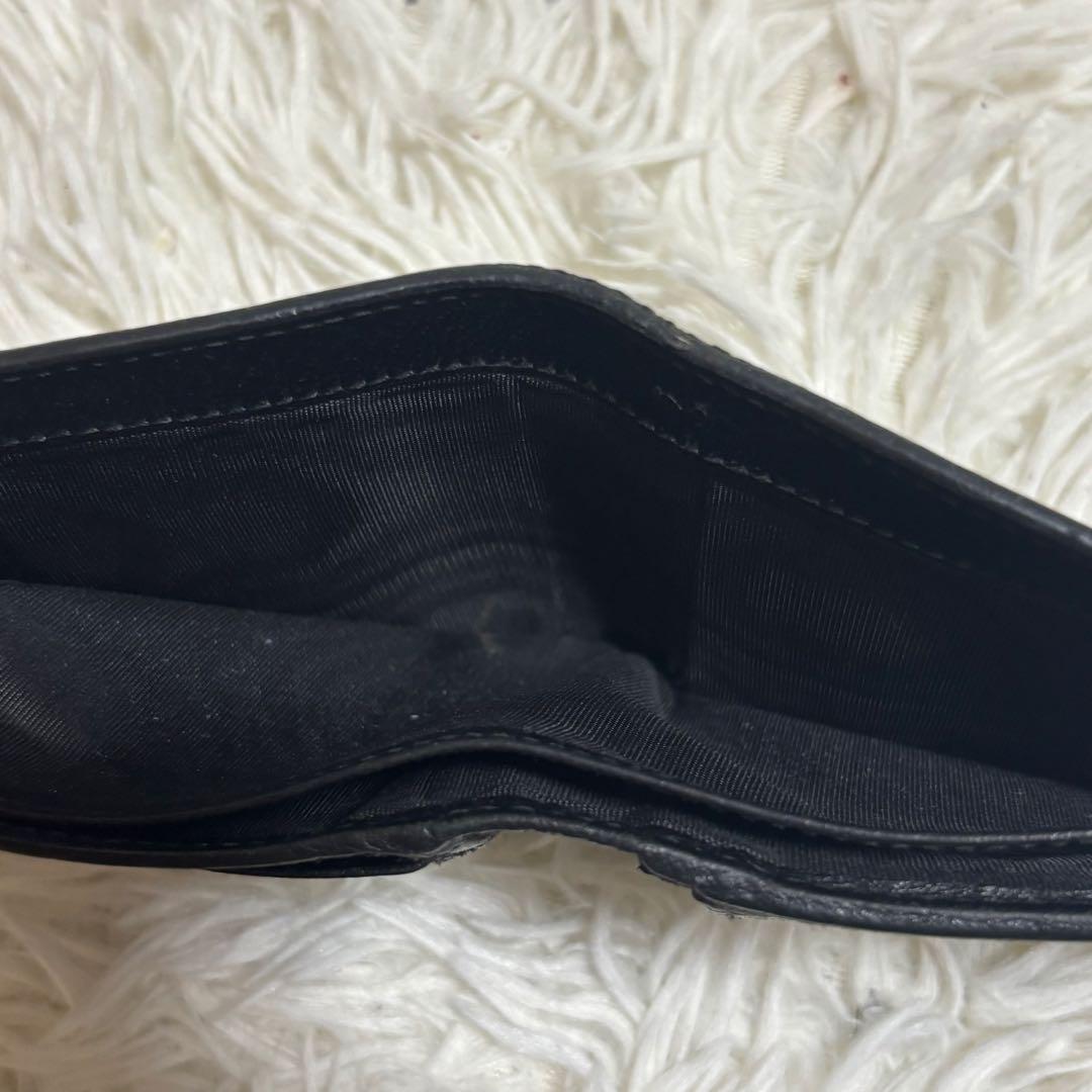 グッチ GUCCI ビー Bee 二つ折り 財布 黒レザー
