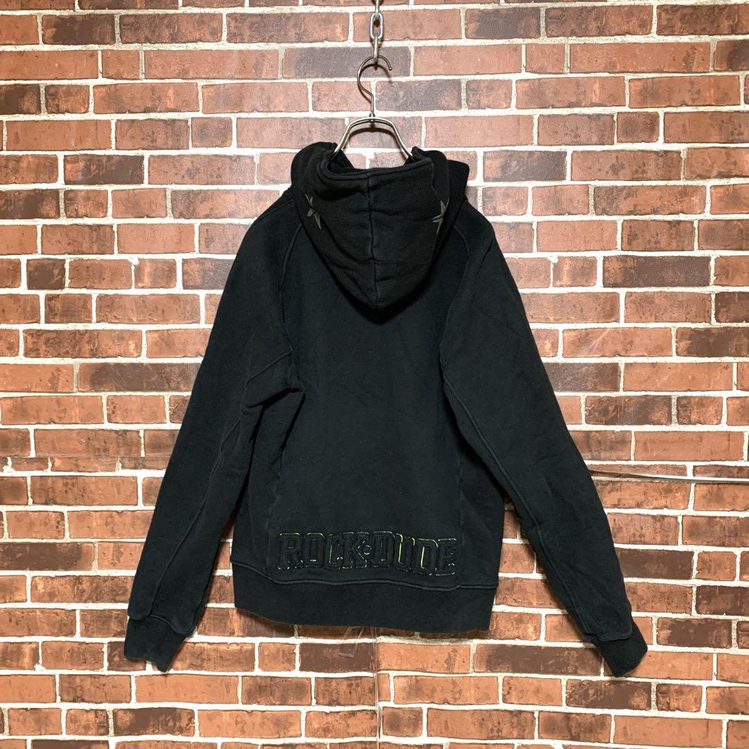 ROCK DUDE★ロックデュード★両面ロゴ★ジップアップ★パーカー★フーディM