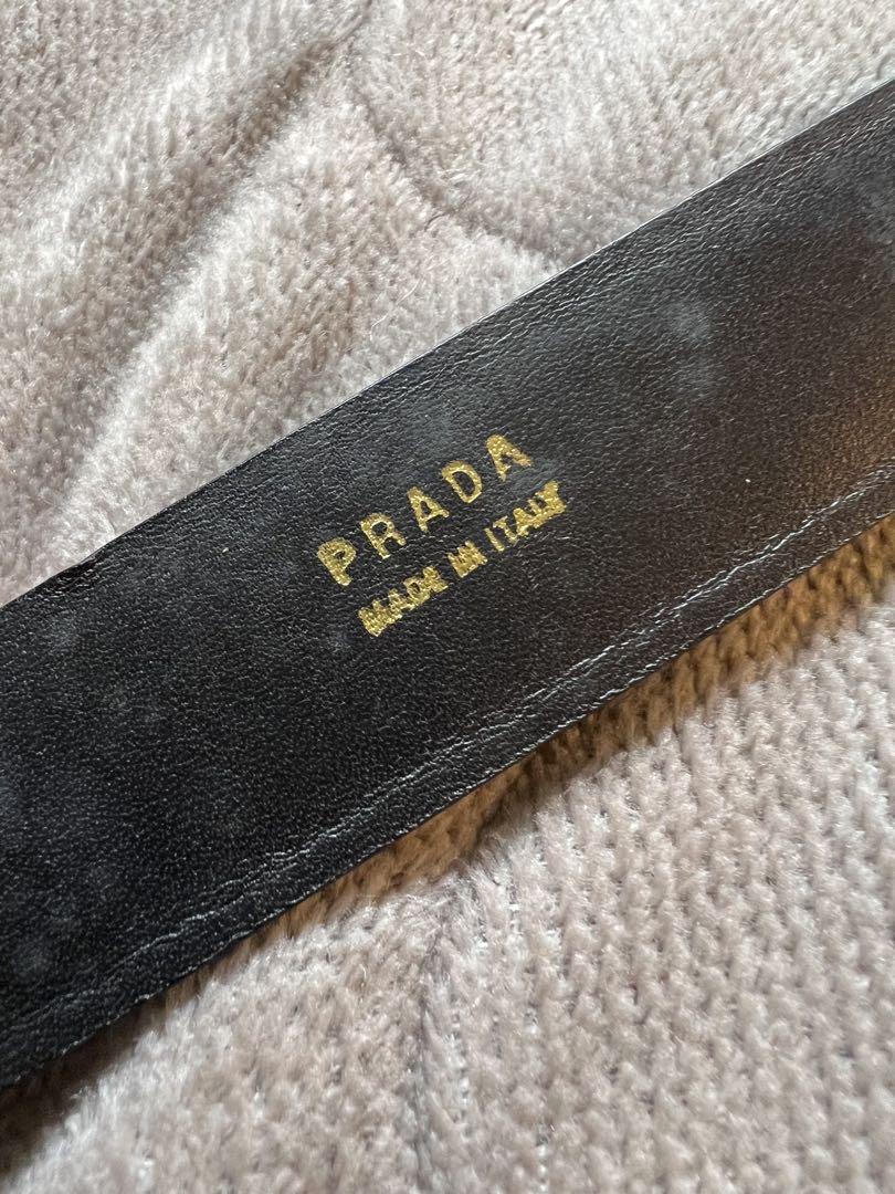 【新品未使用】PRADA プラダ レザーベルト ブラック