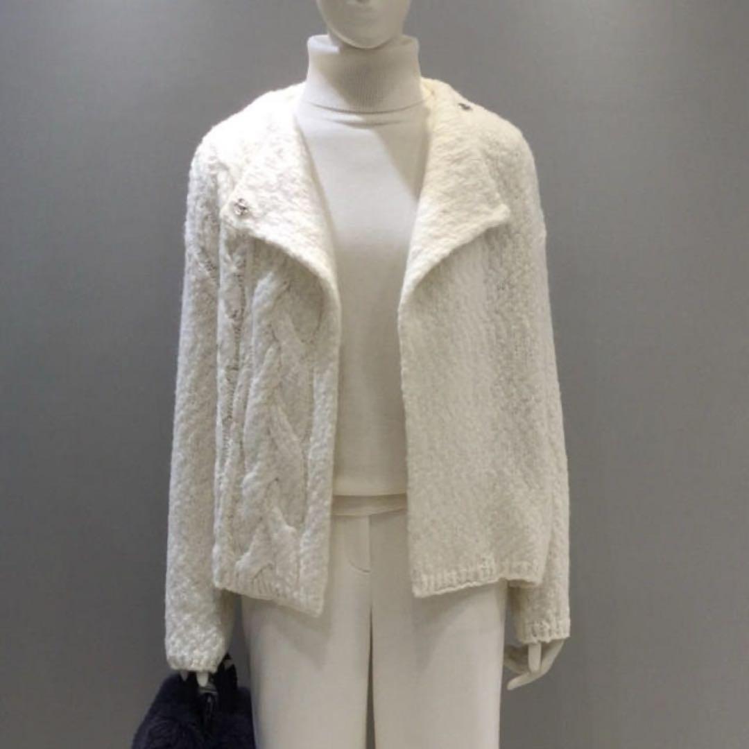 【★超目玉】 美品 theory 白 アルパカ混 カーディガン 2WAYニット luxe トップス