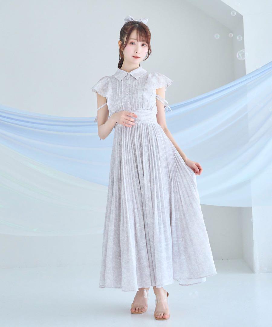 ロゼミューズ　pleats floral print dress