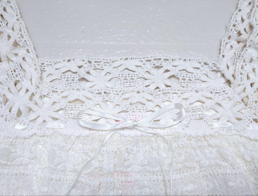 LIZ LISA 希少 新品 タグ付き レースチュニック 五分袖 ホワイト