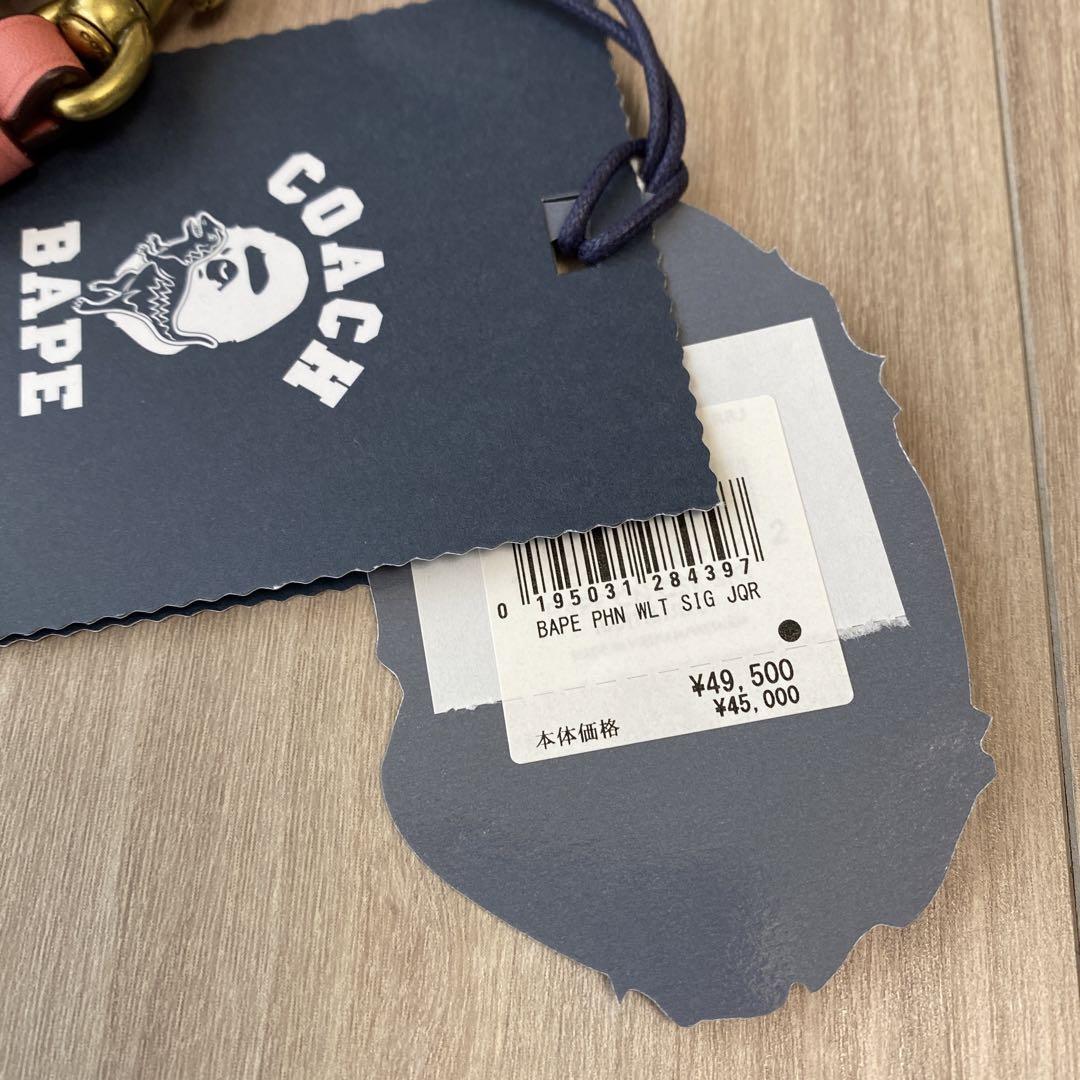 ◆新品未使用◎BAPE X COACH PHONE WALLET コーチ 長財布