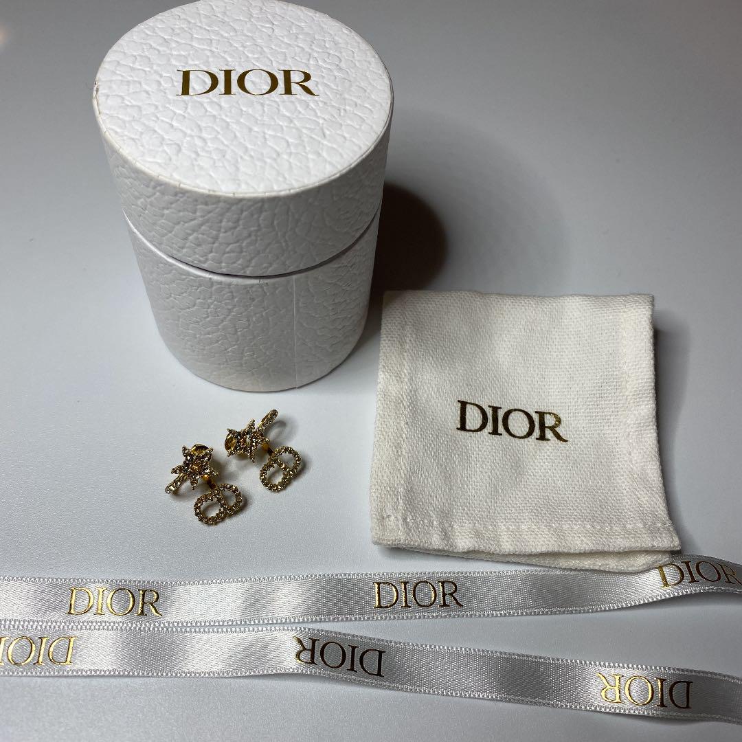 美品☆新作DIOR CLAIR D LUNE ピアス メタル & クリスタル