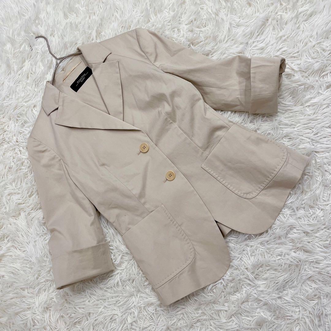【MAX MARA】テーラードジャケット関税込み SALE WEEKEND Max Mara (36) テーラードジャケット ロールアップ袖