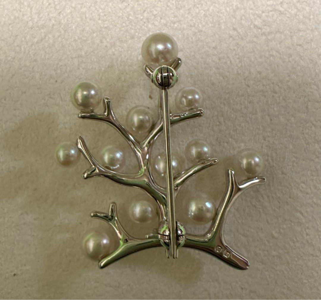 MIKIMOTO ミキモト 幸福の木 シルバーパールブローチ☆新品未