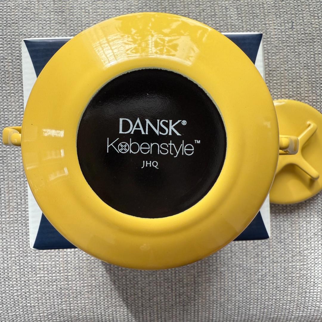 【新品・未使用】DANSK ダンスク ミニココット ホーロー鍋 イエロー 黄色 新品・未使用】DANSK ダンスク ミニココット ホーロー鍋