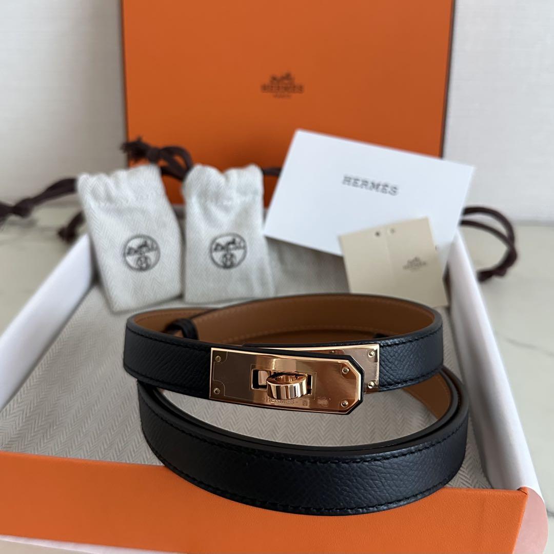 新品未使用 HERMES エルメス ケリー ベルト ピンクゴールド