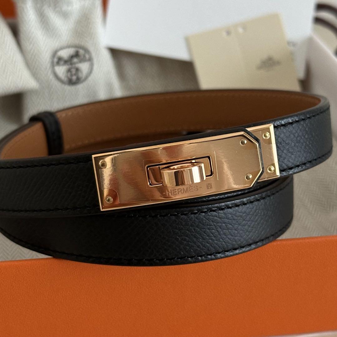 新品未使用 HERMES エルメス ケリー ベルト ピンクゴールド