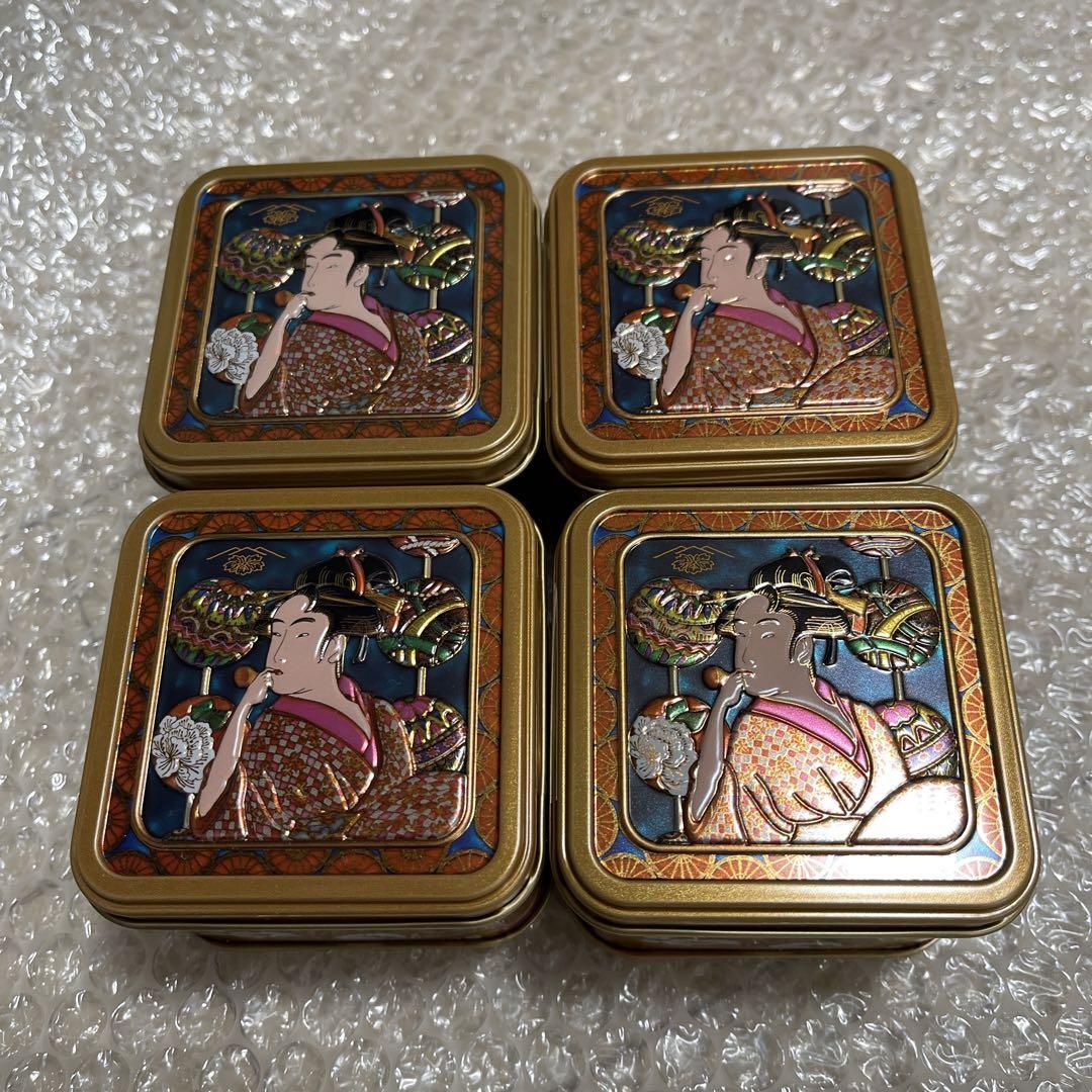 新品　ポッピン缶　ミニ手鏡付き　青山デカーボ　4個セット