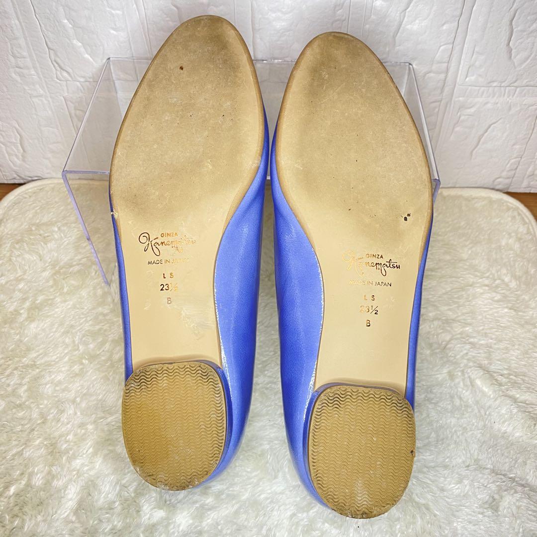 GINZA Kanematsu 水色 フラットシューズ 23.5cm - メルカリ