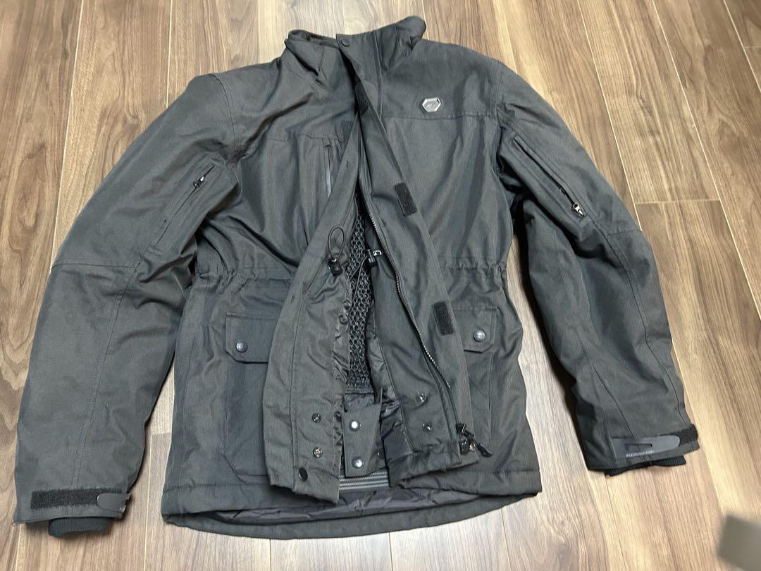 バイク用 ジャケット(冬)プロテクト　メンズ Black L