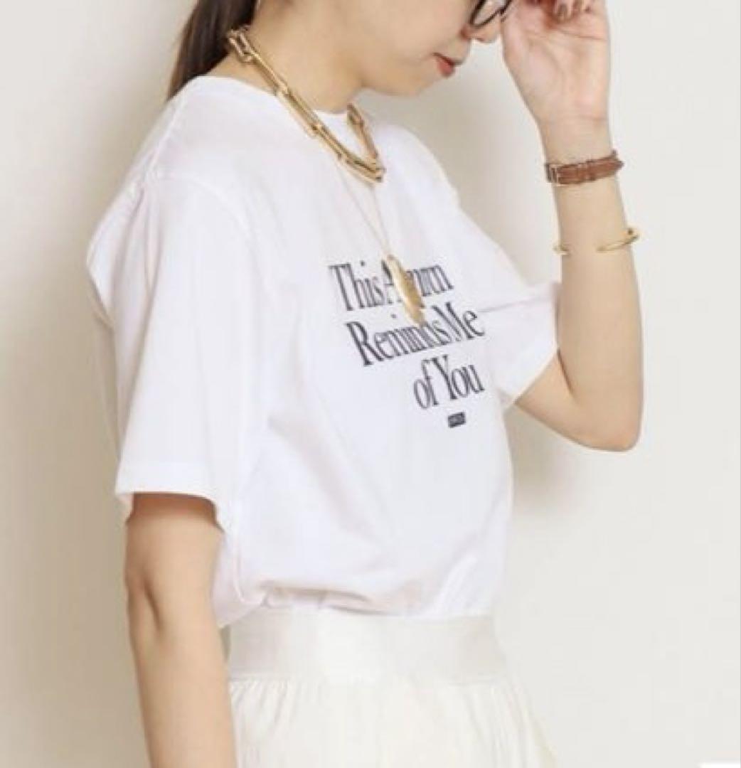 美品/AMERICANA/アメリカーナ】 MESSAGE Tシャツ AMERICANA/アメリカーナ】 MESSAGE Tシャツ(WHITE)