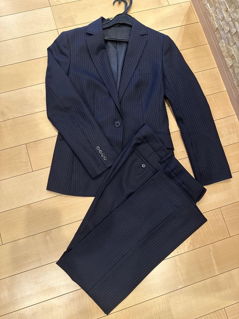 美品✨ SUIT COMPANY ビジネススーツ　ブラウン　ストライプ THE SUIT COMPANY ストライプ スーツ上下