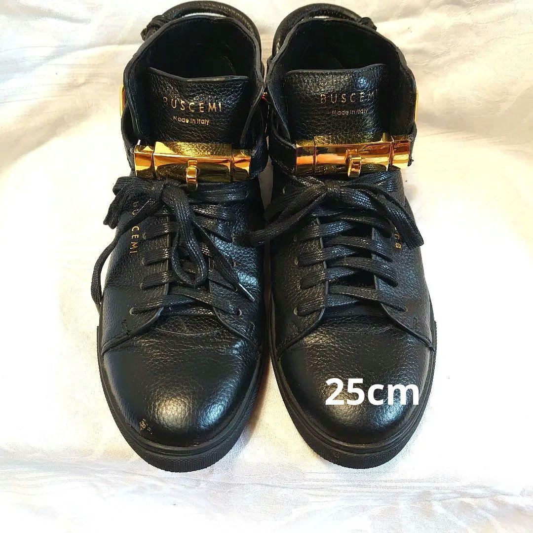 BUSCEMI ブシェミ ブラックレザー スニーカー