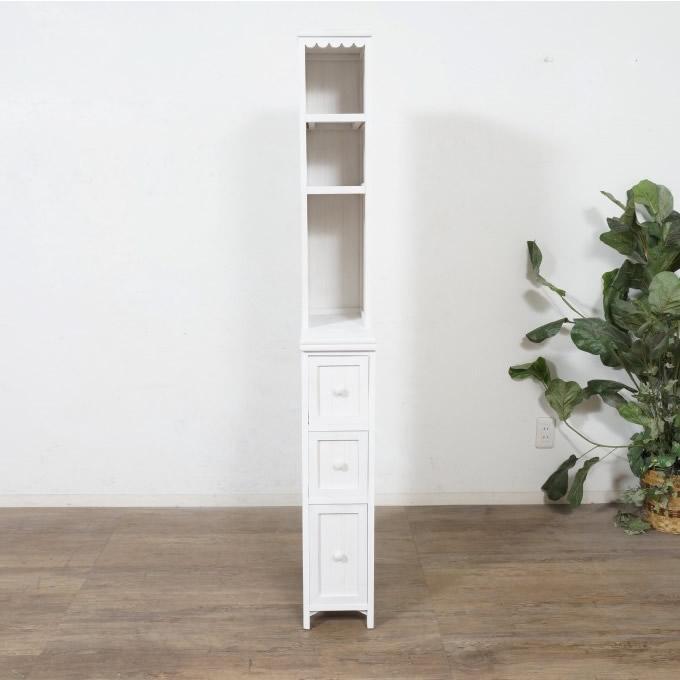 【新品・未使用】　スリム　チェスト　アンティーク　シャビー仕上げ