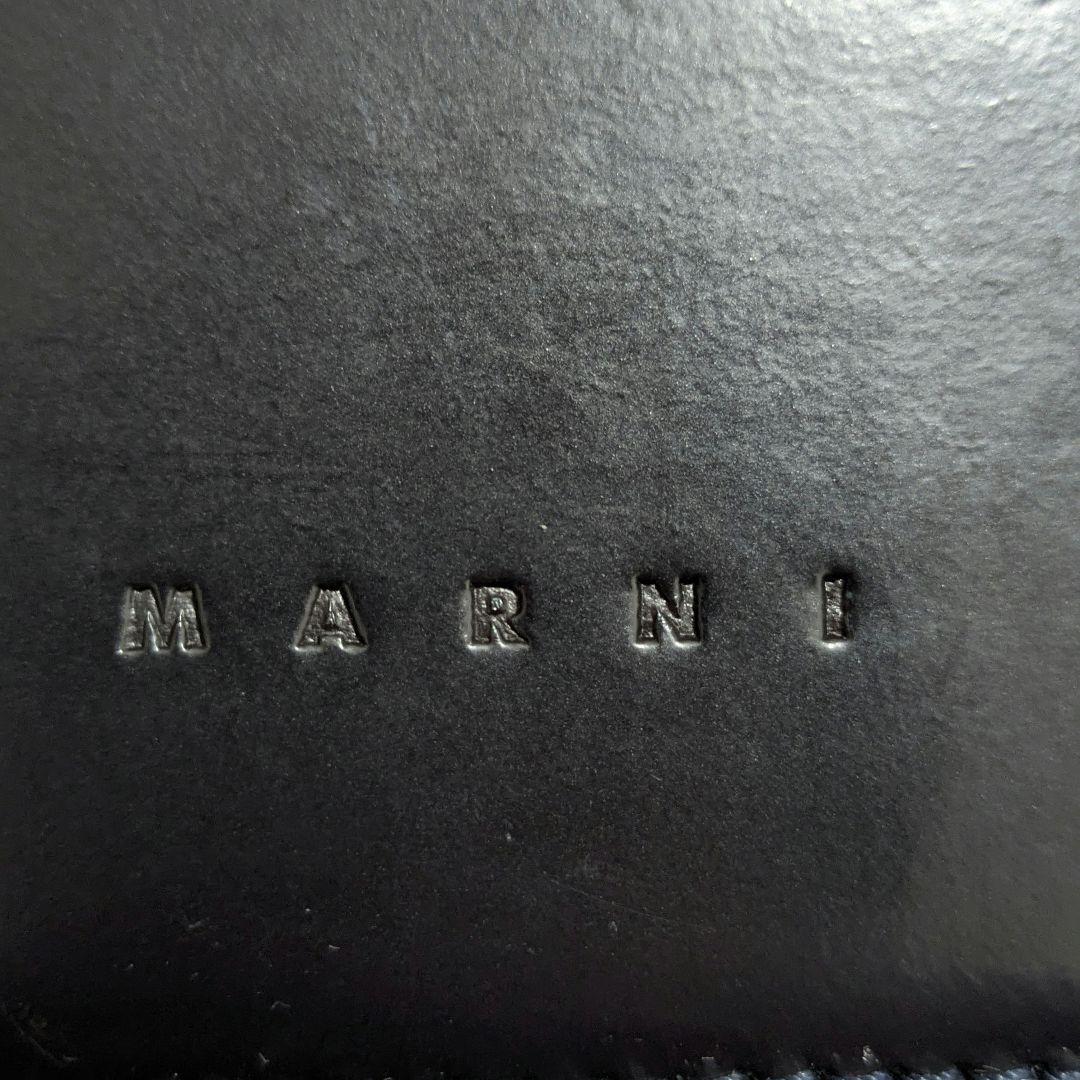 【マルニ】MARNI チェーン ショルダーバッグ スクエア レザー バイカラー