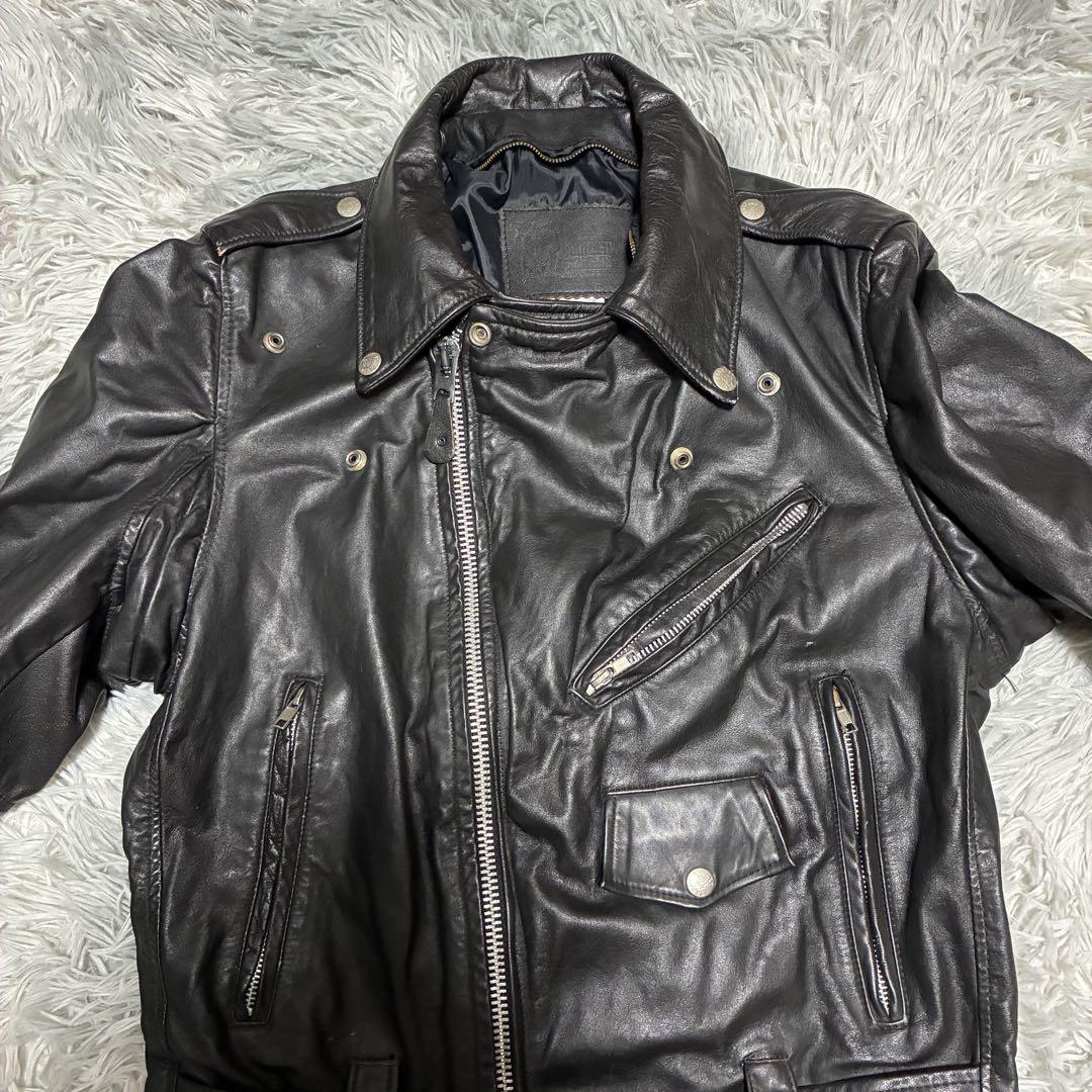 【希少品】ORCHARD MFG CO USA製 BLACK ダブルライダース