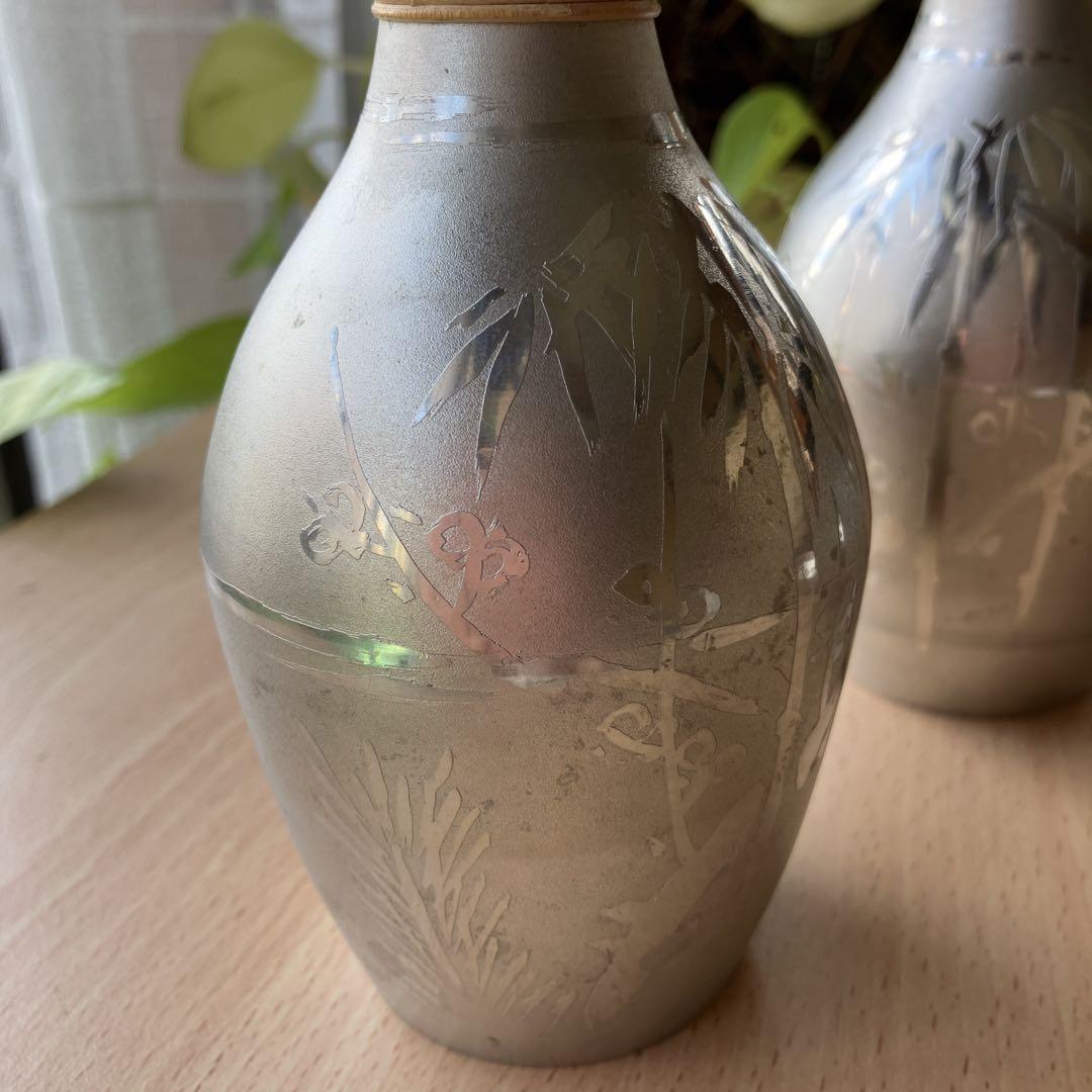 薩摩錫器　徳利と盃