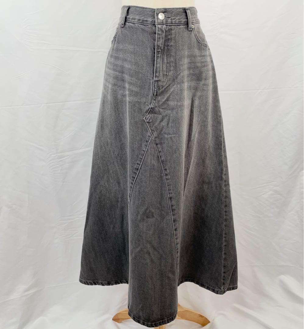 【極美品】MilaOwan　フレアデニムスカート　後ろゴムデザイン　Sサイズ