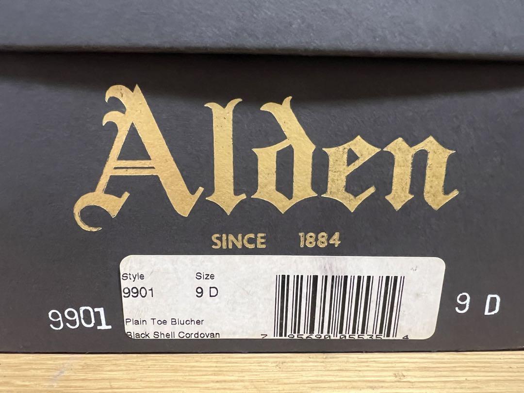 希少サイズ　Alden 9901 9D ブラック　コードバン