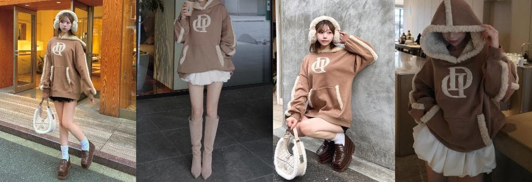 ダーリッチ darich DDボアスウェットフーディー BLK ブラック