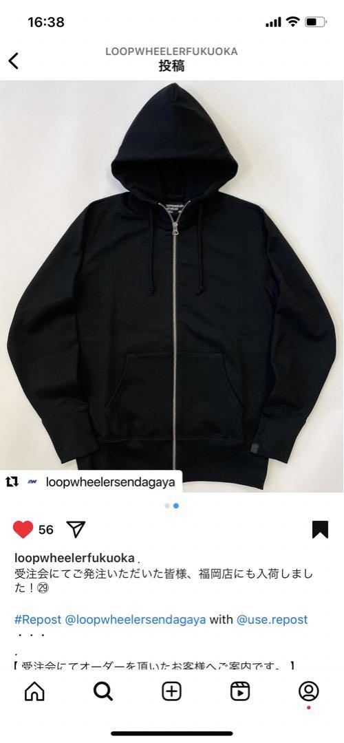 【新品】LOOPWHEELER スビンゴールドプレミア loopwheeler スビンゴールドプレミアム ジップパーカー Lサイズ