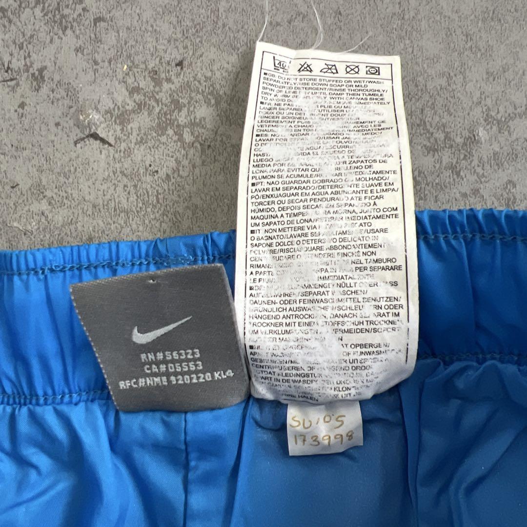 Nike ピステパンツ ナイロンパンツM 青 刺繍タグ