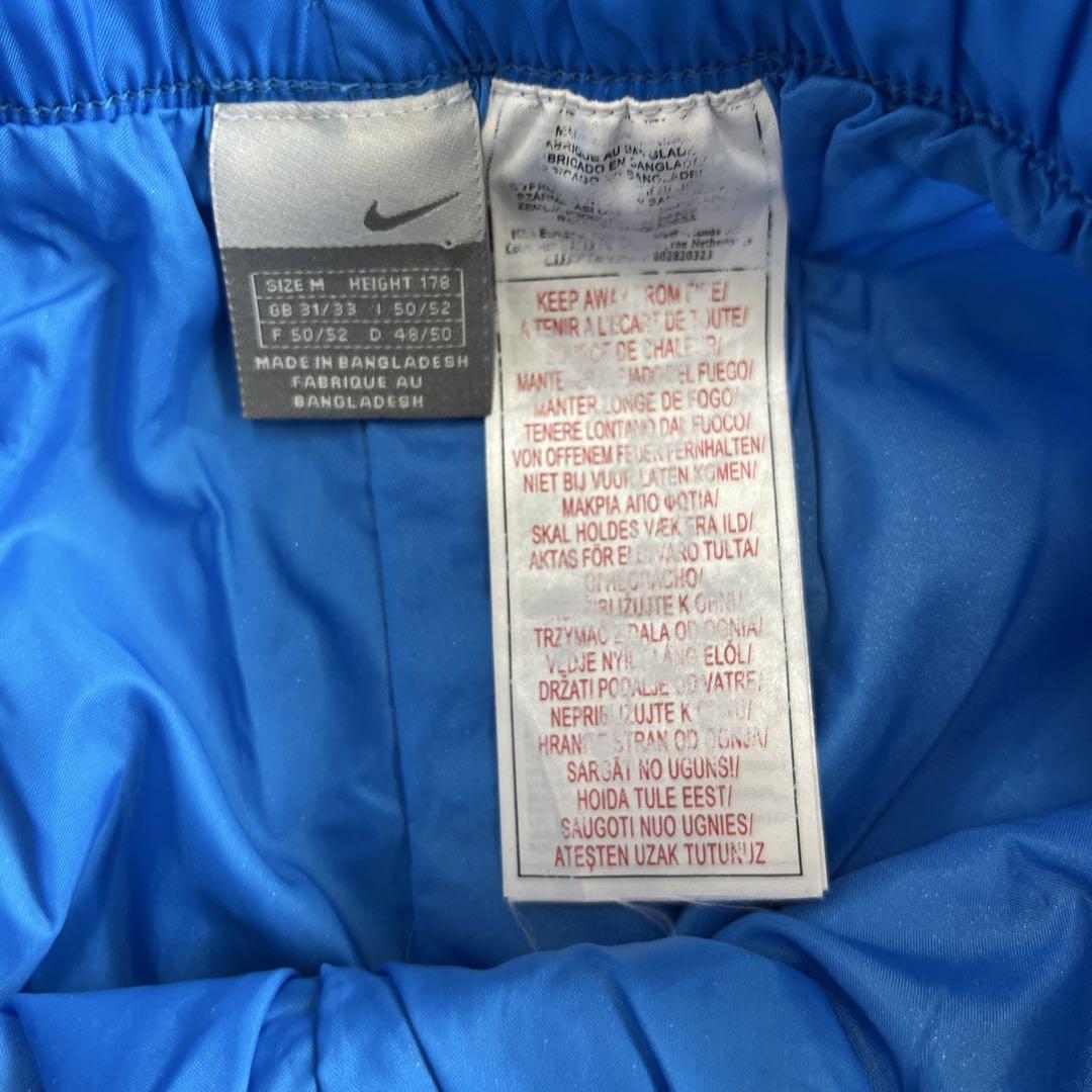 Nike ピステパンツ ナイロンパンツM 青 刺繍タグ