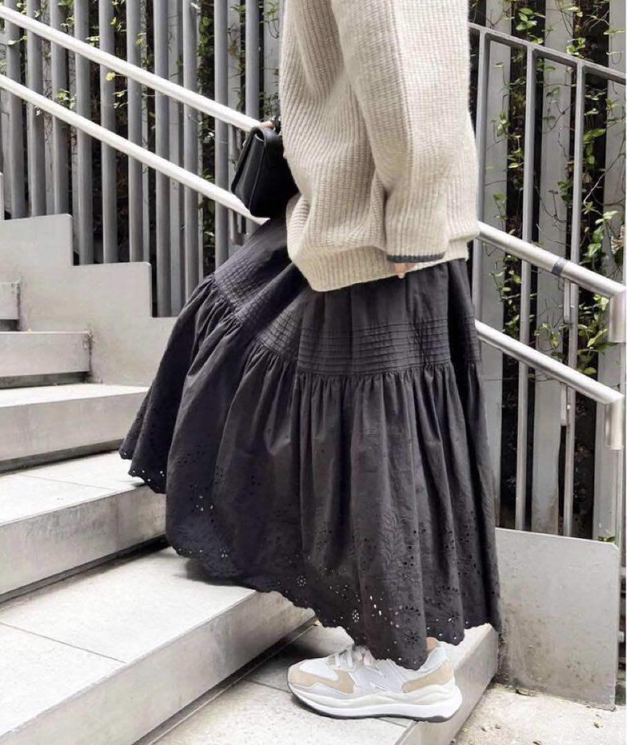 ★Spick & Span スピック&スパン エンブロイダリーレーススカートスカート