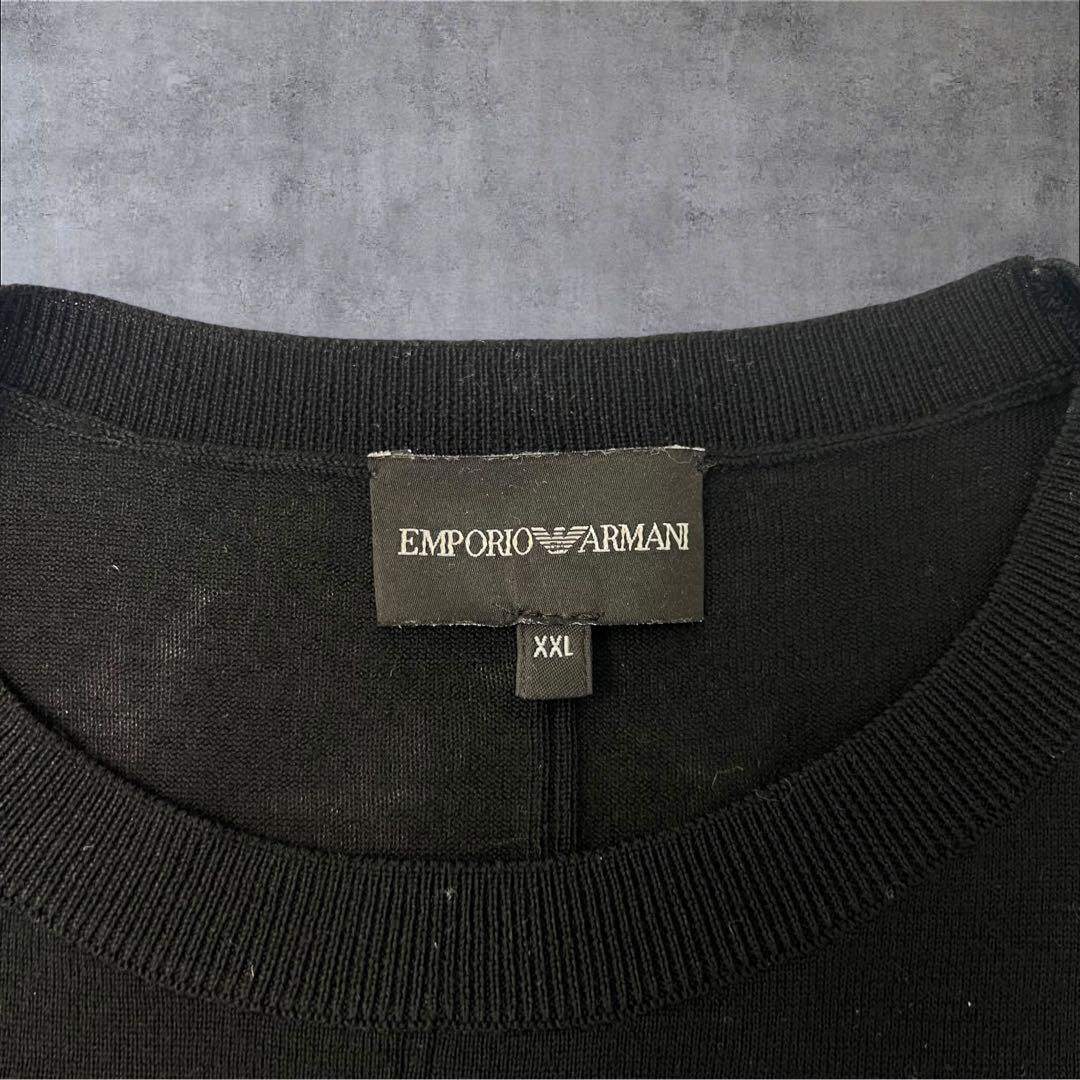 【極美品】EMPORIO ARMANI ニット セーター イタリア製 極美品 EMPORIO ARMANI ハイゲージニット セーター サイズ2XL