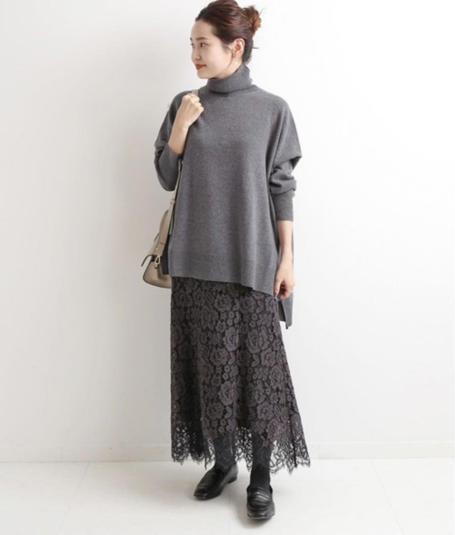 【美品】IENA イエナ　ワイドタートルネックプルオーバー　ニット　カシミヤ