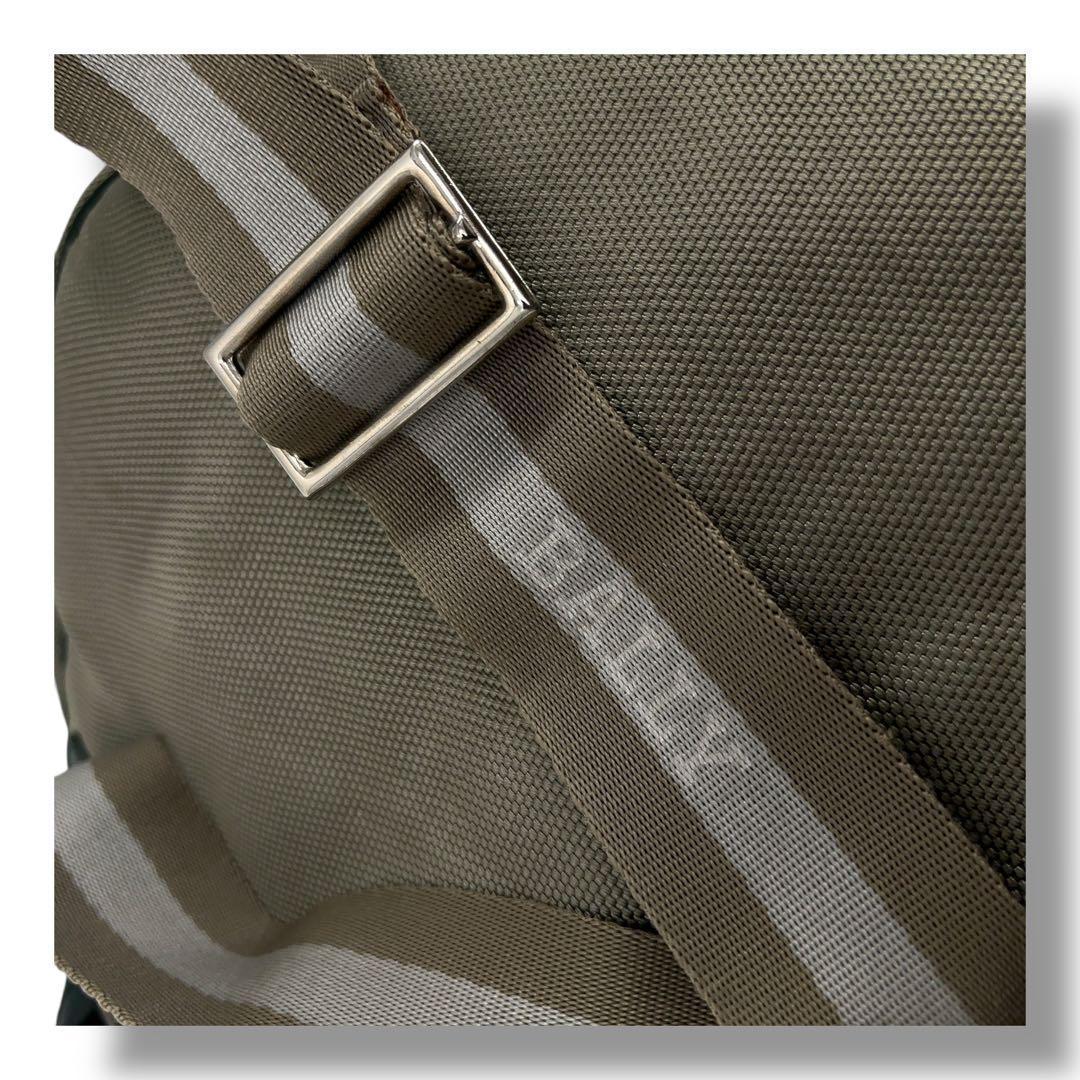 【高級】BALLY バリー　リュック　バックパック　ロゴ　ナイロン　レザー　革