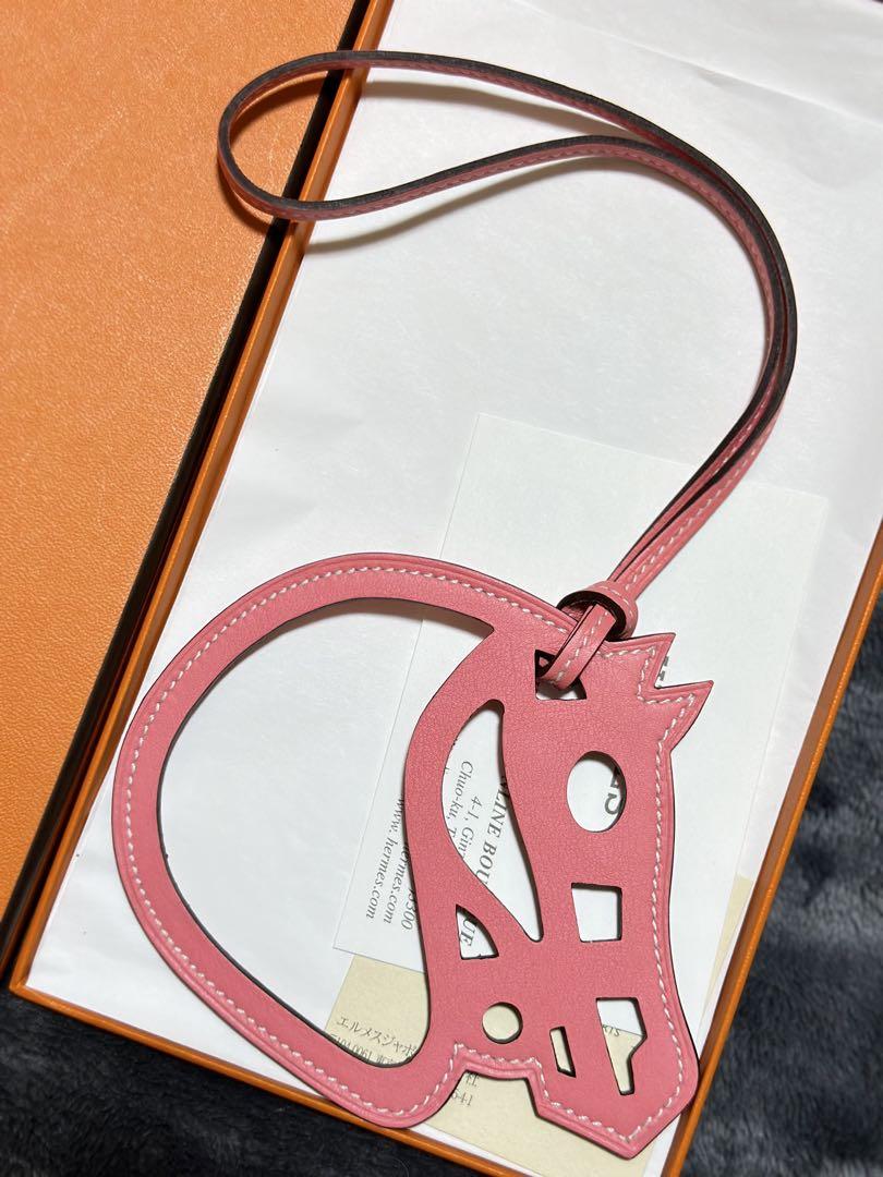 【新品未使用】HERMES パドックシュヴァル ローズエテ チャーム ロデオ