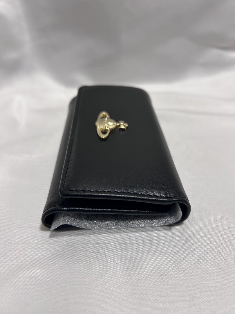 【限定セール！】 Vivienne Westwoodブラックレザーキーケース ゴールド金具 小物