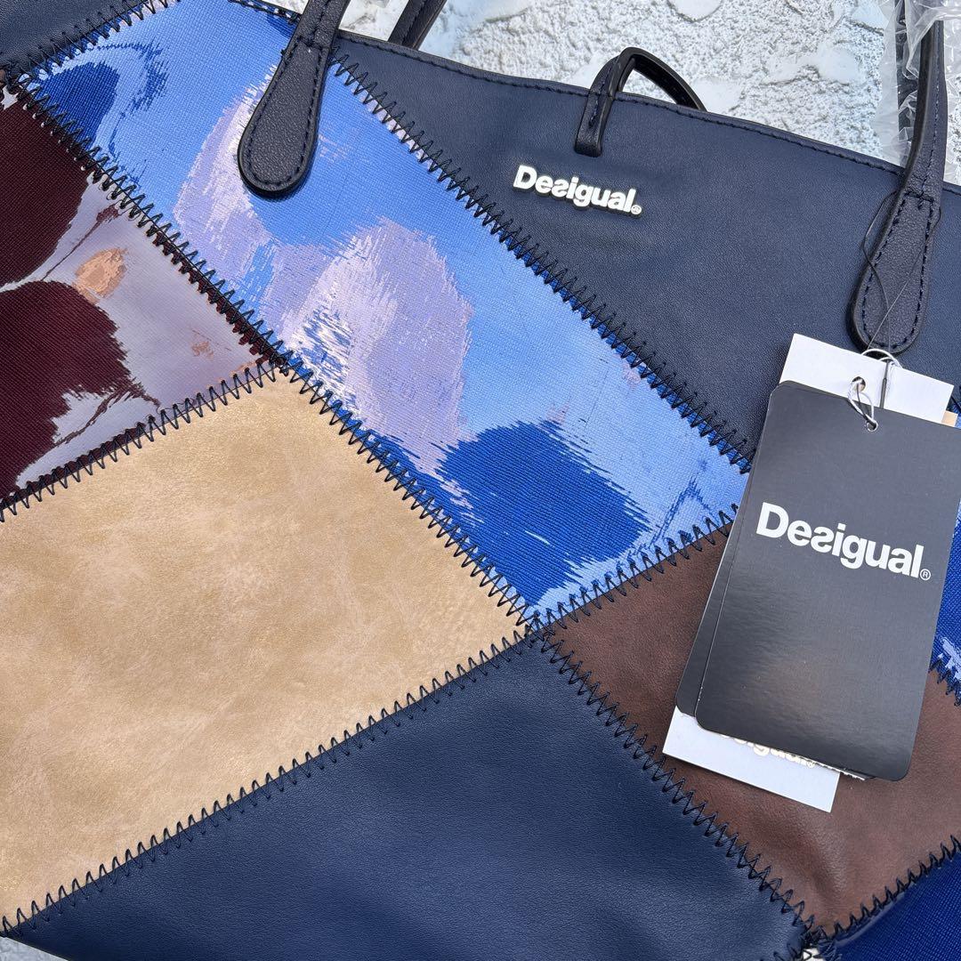 【めっちゃ変わる】 未使用]Desigual デシグアル メルカリ - トートバッグ パッチワーク バッグ