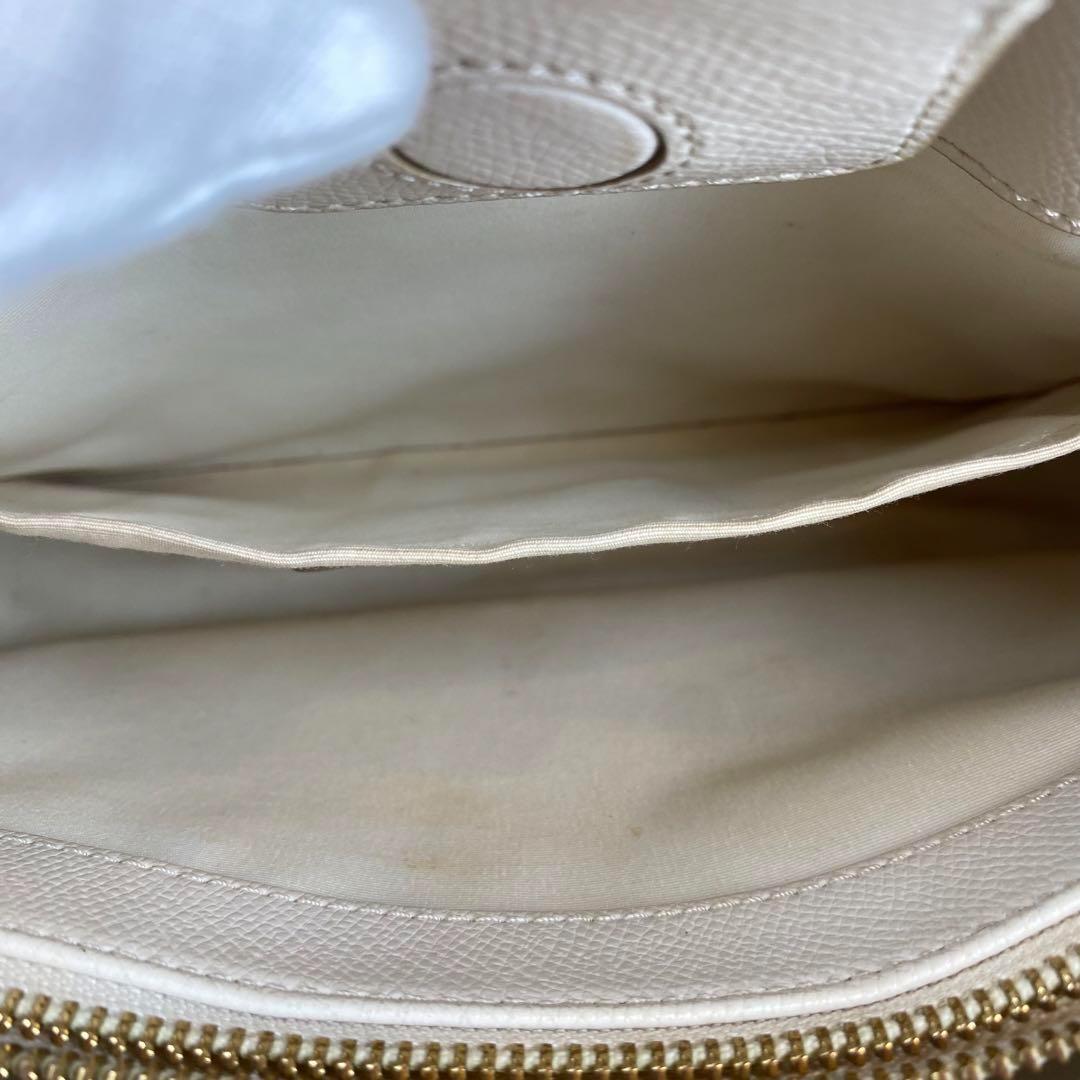 COACH コーチ ハンドバッグ レザー ホワイト アイボリー
