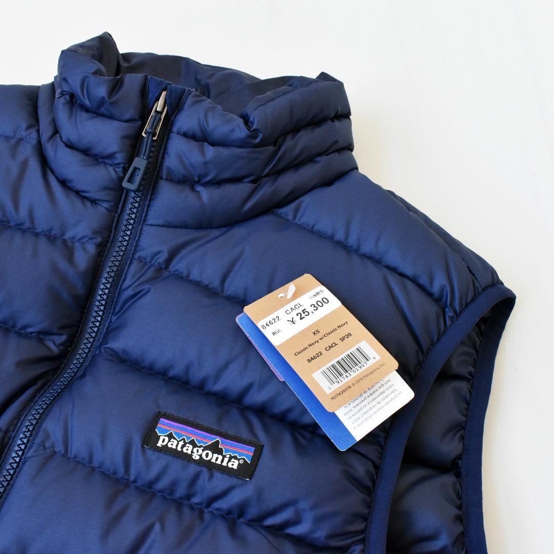 美品 patagonia パタゴニア ダウンベスト メンズ XS ネイビー 古着