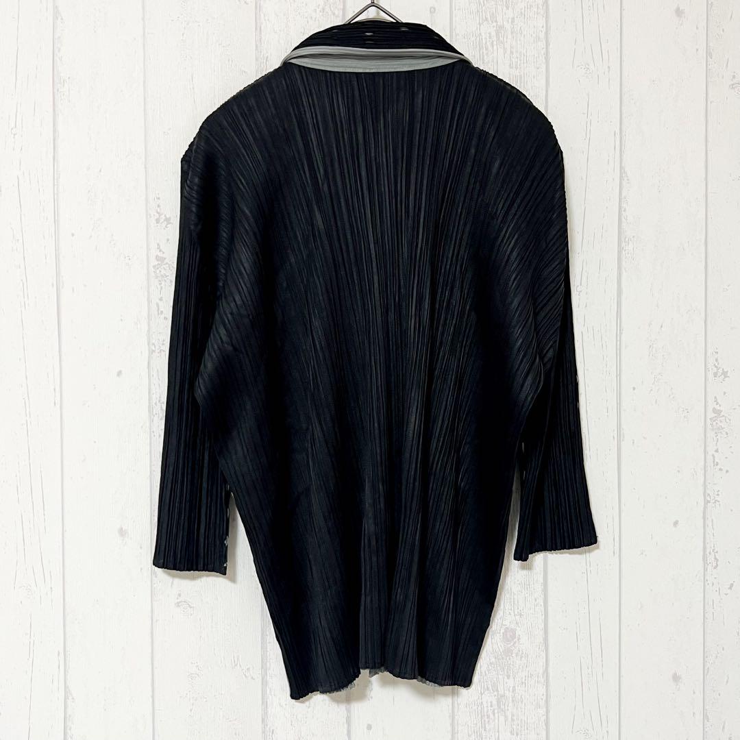 【美品】希少PLEATS PLEASE ドットカッティングプリーツシャツ