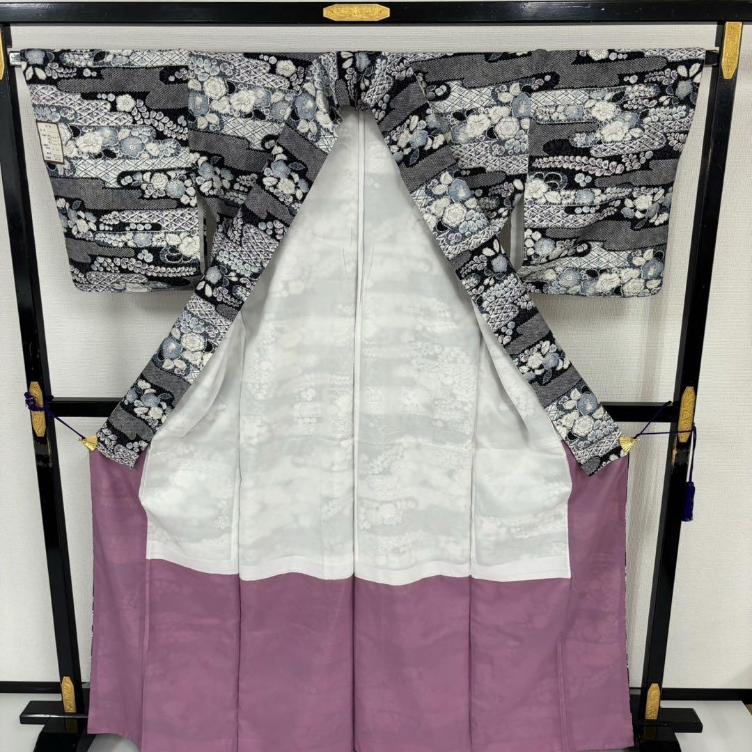 洗える着物 辻ヶ花 小紋 広衿 袷 着物 T-2679 - メルカリ