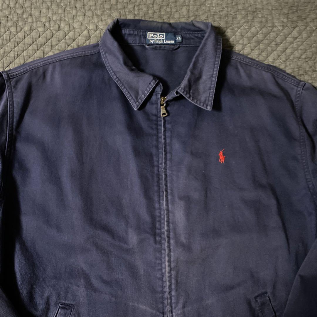 Polo Ralph Laurenフェード茄子紺色スウィングトップジャケットXL