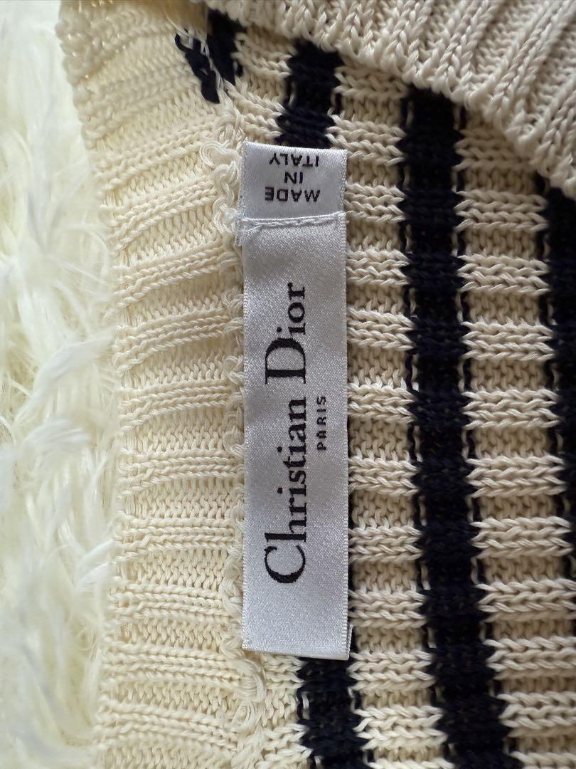 Christian Dior ストライプ 半袖ニット
