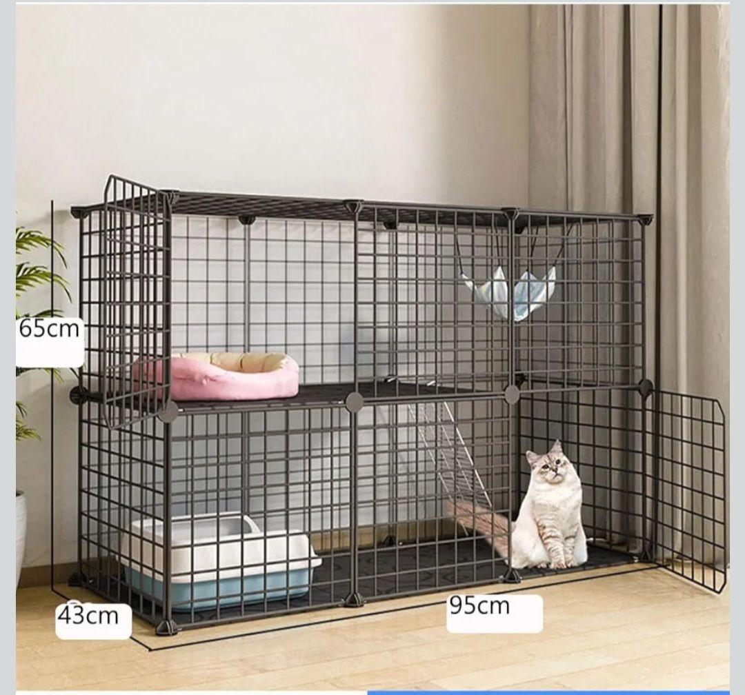 猫用 キャットケージ キャットハウス 94×44×124㎝ 4段 組み合わせ自由