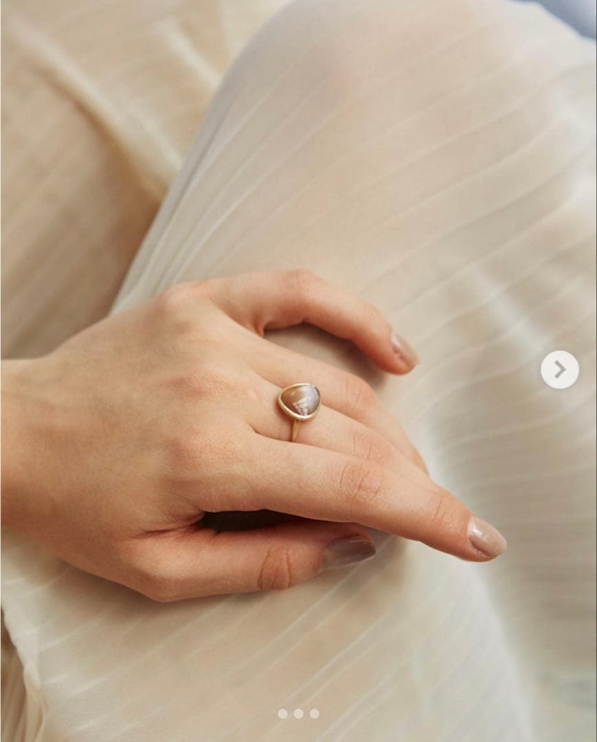 【完売品】ete エテ DEW デュー リング ゴールデンサンストーン 9号 【完売品】ete エテ DEW デュー リング ゴールデンサンストーン 9号